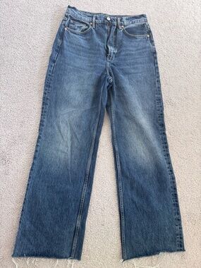 AllSaints Wide-Leg Blue Denim Jeans